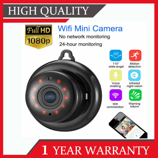 1080P Mini WIFI IP Camera Wireless In/outdoor CCTV Smart Home Security