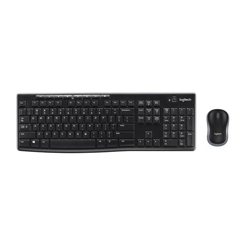 Logitech Wireless Combo MK270 keyboard Mouse included RF Wireless QWERTY Black Silver