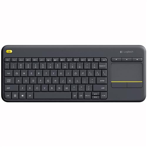 Logitech K400 Plus Tv keyboard RF Wireless QWERTY Spanish Black