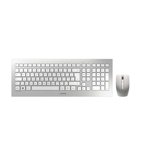 CHERRY DW 8000 Desktop Set - Keyboard and Mouse in Silver