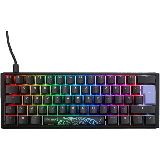 Ducky One 3 Classic Mini Mechanical USB Keyboard in Galaxy Black, 60%, RGB, UK Layout, Cherry MX Brown Switches