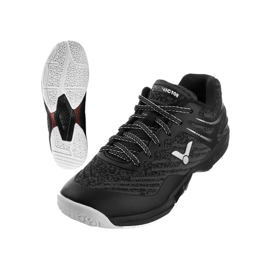 (10) Victor SH-A922 Neo Duplex Badminton Shoes in Black - Carbon Power Comfy Footwear
