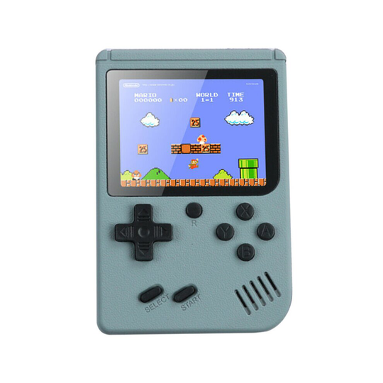 (Grey) Handheld Video Game Console With Built-In Games