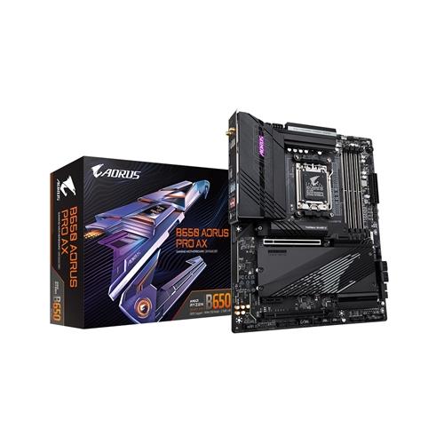 Gigabyte B650 AORUS PRO AX Motherboard AM5 Socket Micro ATX DDR PCIe 4.0. PCIe 5.0 Intel 2.5 LAN chip HDMI