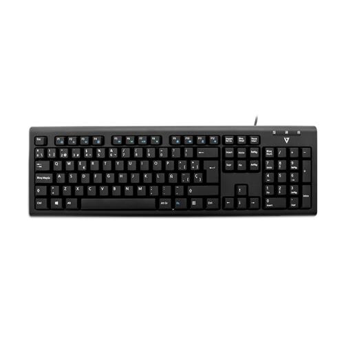 V7 USB/PS2 Wired Keyboard ES