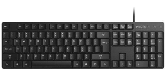 Philips SPK6254 USB-A Wired Keyboard - UK Layout