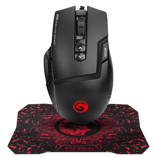 Marvo M355+G1 mouse Ambidextrous USB Type-A Optical 6400 DPI