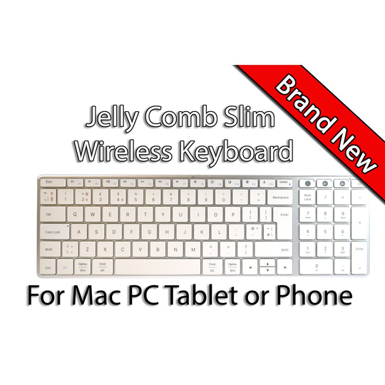 Jelly Comb Wireless Keyboard White Aluminium