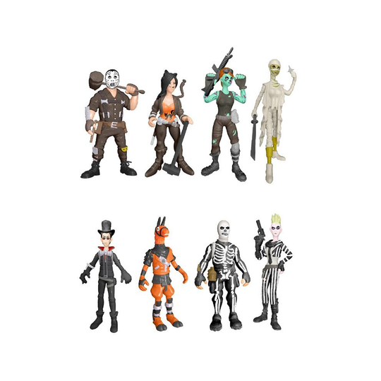 8pcs/Set Fortnite Skull Trooper Outlander Commando Ninja Action Figure Gift