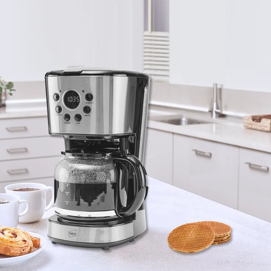 Neo Coffee-blk 1.5L Filter Coffee Maker Machine - Stainless Steel