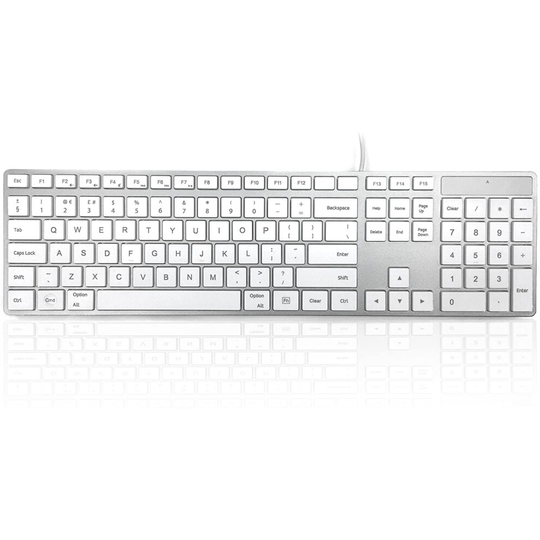 Qwerty Keyboard Wired Uk English Layout Keybord for Apple Mac