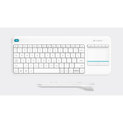 Logitech K400 Plus Tv keyboard RF Wireless QWERTY Nordic White