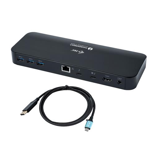 i-tec Thunderbolt 3 Dual 4K Docking Station + USB-C to DisplayPort Cable (15 m) + Power Delivery 85W