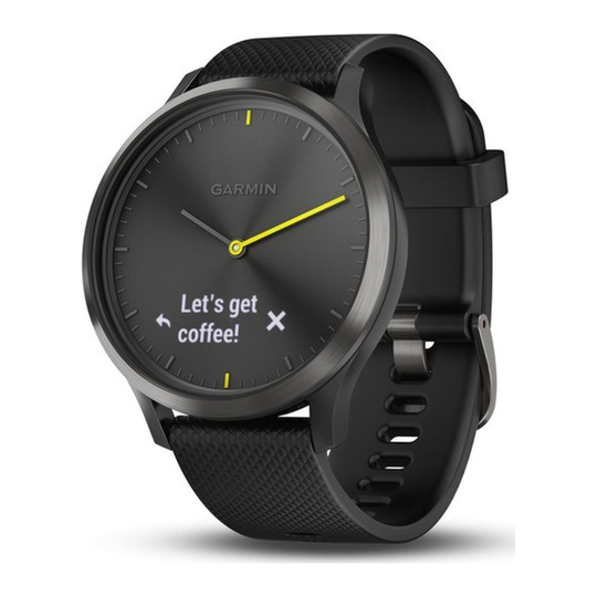 GARMIN vivomove HR Sport Hybrid Smartwatch - Black, Large, Black