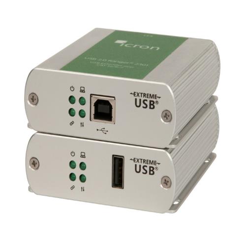 1-Port USB 2.0 100m CAT 5e/6/7 Extender System Silver