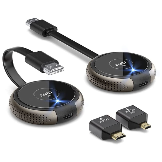 Wireless HDMI Transmitter and Receiver Kit 4K, AIMIBO Casting 2.4/5GHz Stable Video/Audio to Monitor, Projector, HDTV, Wireless HDMI Extender ..