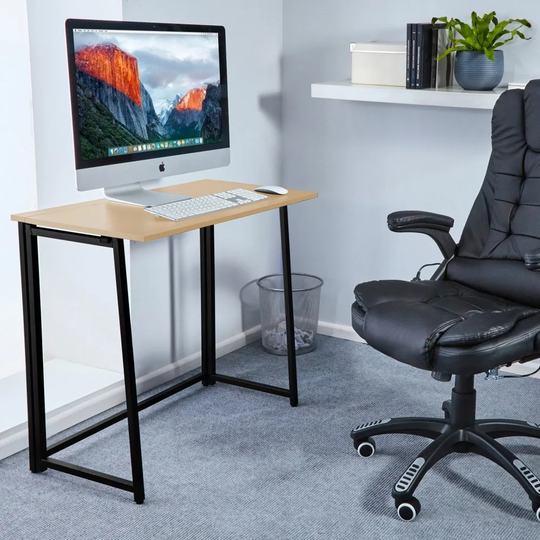 Neo Walnut Foldable Compact Computer Wooden Desk