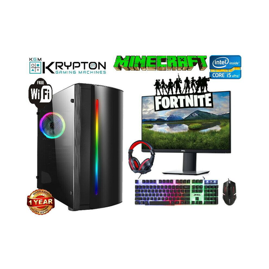 Gaming PC Computer Bundle Intel Quad Core i5 16GB 1TB Win10 GT710 2GB