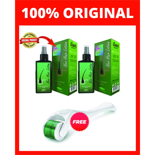Green wealth Neo Hair Lotion 120ml Pack of 2 + 1 Derma Roller