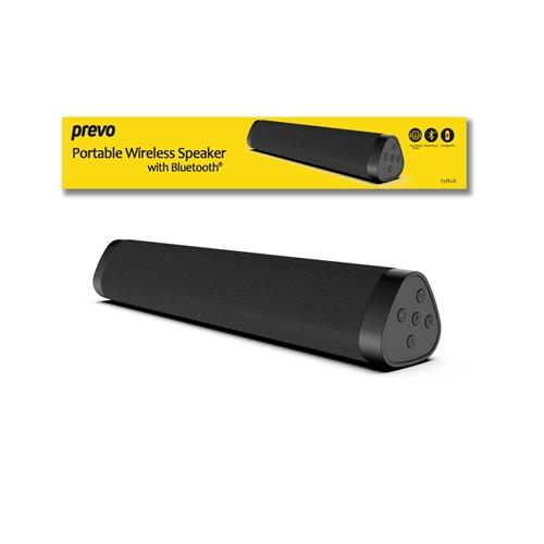 Prevo F3 PLUS Media Wireless TWS Rechargeable Speaker with Bluetooth SD card compatibility up to 32GB FM Radio Hands-Free Calling Black