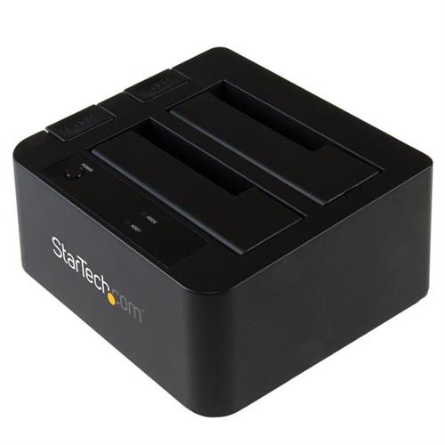 StarTech.com Dual-Bay USB 3.1 to SATA Hard Drive Docking Station USB 3.1 (10 Gbps) Hard Drive Dock External 2.5/3.5" SATA I/II/III SSD/HDD Docking Station Hot-Swap Hard Drive Bay Top-Loading