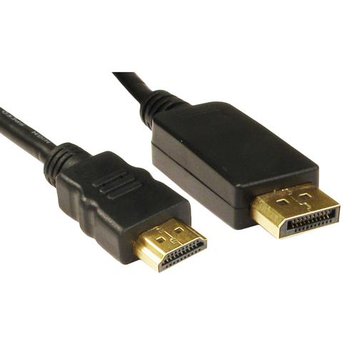 Cables Direct Display Port/HDMI 3m DisplayPort Black