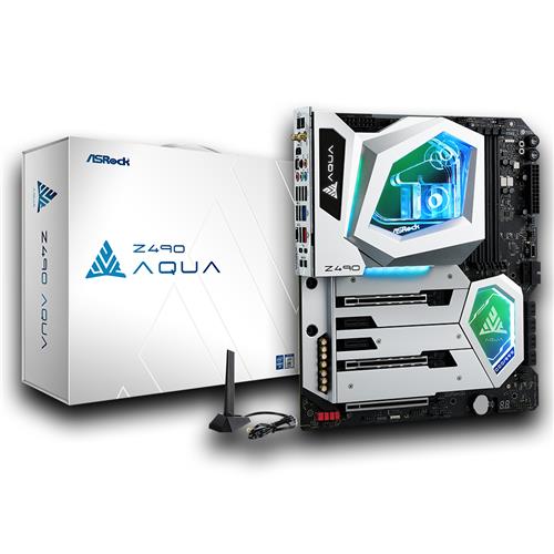 Asrock Z490 AQUA motherboard Intel W480 LGA 1200 ATX