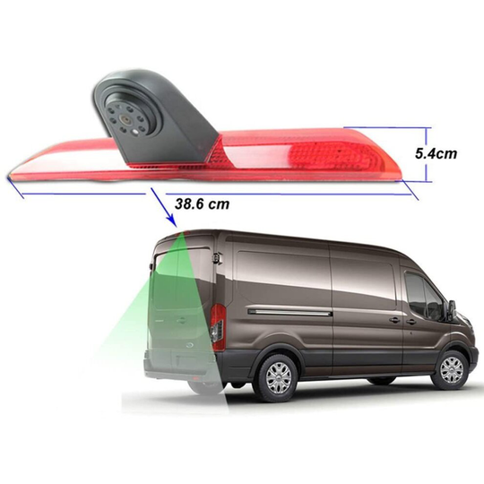 (7" Dash Board Monitor) Dolphin Rear Brake Light Mounted Camera, Van Reversing Camera System Ford Transit Jumbo 2014 onwards - With Optional Screen/M