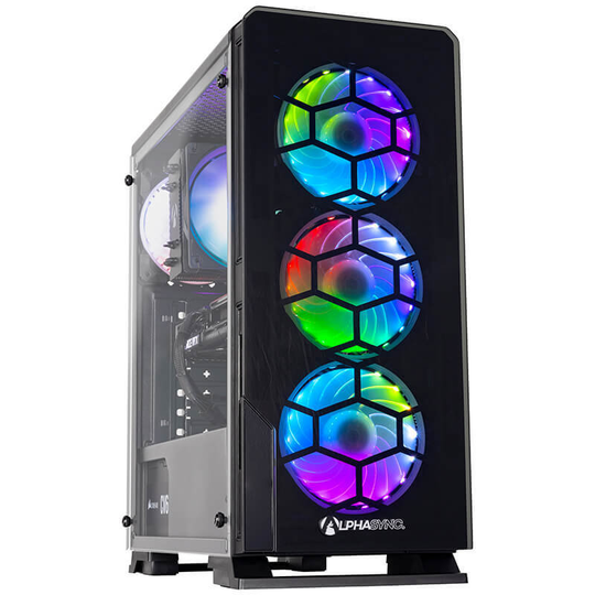 AlphaSync Diamond V2 Gaming Desktop PC Ryzen 5 5600X RTX 3060 16GB RAM 1TB SSD WiFi Windows 11 Home