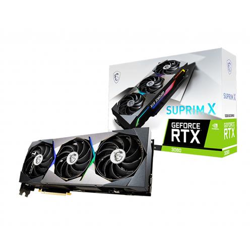MSI RTX 3080 SUPRIM X 10G LHR graphics card NVIDIA GeForce RTX 3080 10 GB GDDR6X