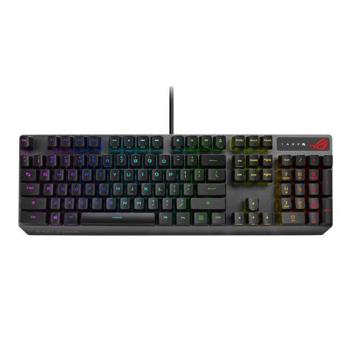 Asus ROG Strix SCOPE RX PBT RGB Gaming Keyboard All-round Illumination IP57 USB Passthrough Alloy Top Plate FPS-ready Stealth Key PBT keycaps