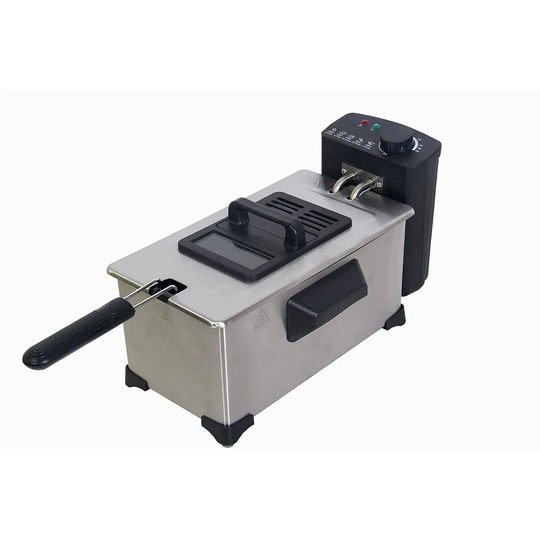 Daewoo SDA1550DS 3L Deep Fat Fryer with Window Lid - Silver