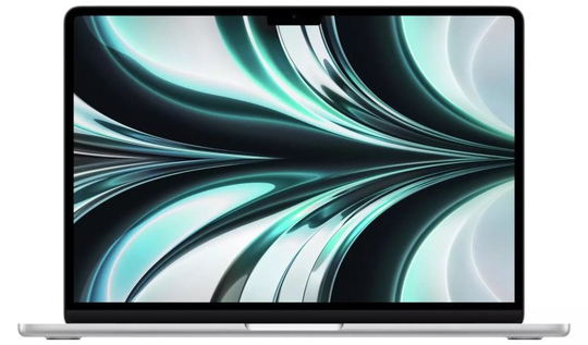 Apple MacBook Air (2022), Apple M2 Chip 8-core CPU, 8GB RAM, 256GB HDD, 13.6" Liquid Retina, 8-core GPU, Apple OS - Silver