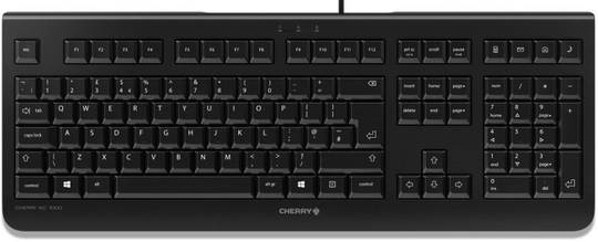 Cherry KC 1000 Wired USB Keyboard, Black