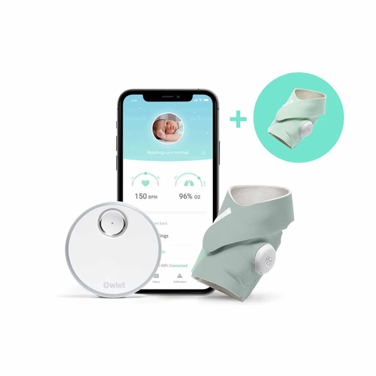 Owlet Smart Sock 3 Baby Monitor Mint + Sleepy Sage
