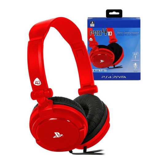 PRO4-10 Stereo Gaming Headset PS4 Red