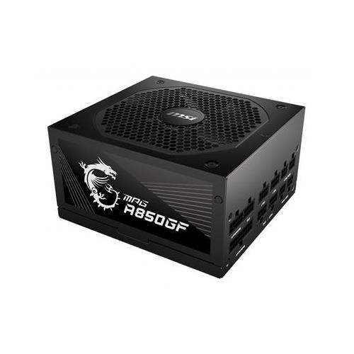 MSI MPG A850GF UK PSU '850W 80 Plus Gold certified Fully Modular 100% Japanese Capacitor Flat Cables ATX Power Supply Unit UK Powercord Black Support Latest GPU'