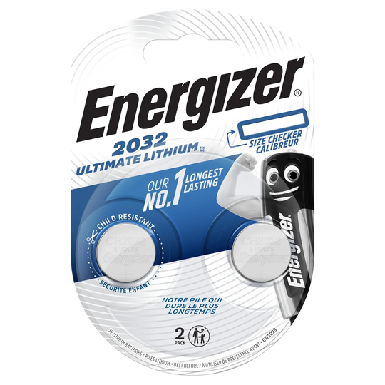 Energizer Ultimate Lithium 2032 Batteries 2 Pack