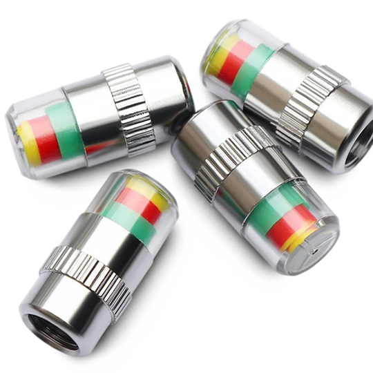Orion 4 Piece 36 PSI Tire Pressure Monitor Valve Stem Caps Sensor LED Indicators