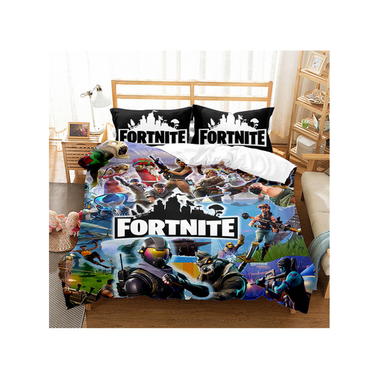 (Style 04, Single) FORTNITE Single Double King Duvet Cover Cartoon