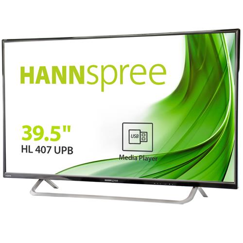 Hannspree HL407UPB signage display 100.3 cm (39.5") VA Full HD Black Built-in processor