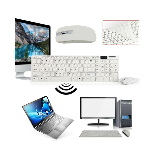 Slim X300 2.4Ghz Full-Size Ergonomic Wireless Keyboard and Mouse Combo