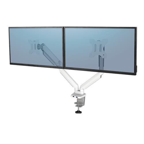 Fellowes Platinum Series Dual Monitor Arm - White