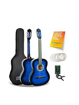 3Rd Avenue 3/4 Size Classical Guitar Pack - Blueburst With Free Online Music Lessons