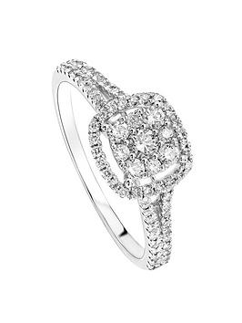 Created Brilliance Gemma Created Brilliance 9Ct White Gold 0.52Ct Lab Grown Diamond Halo Ring