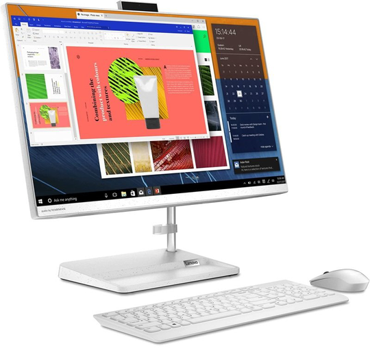 Lenovo IdeaCentre AIO 3i 24 Desktop PC, Intel Core i3-1115G4 3GHz, 4GB RAM, 256GB SSD, 24" Full HD, No-DVD, Intel UHD, Windows 10 Home