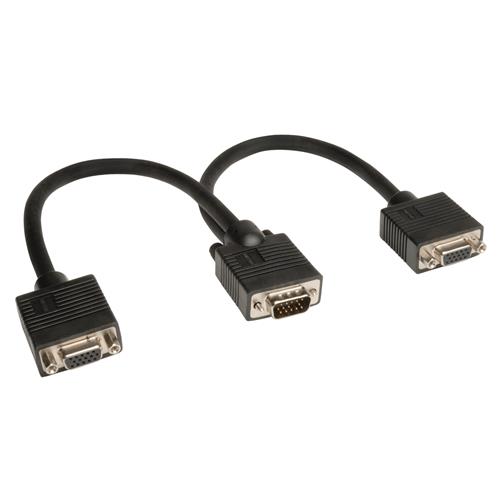 Tripp Lite P516-001 VGA Monitor Y Splitter Cable (HD15 M/2xF) 1 ft. (0.31 m)