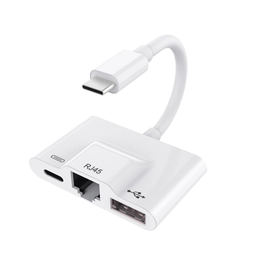 TYPE-C 3 In 1 Ethernet Connector Mobile Phone RJ45 Network Cable Converter Charging 3.0USB Suitable for Tablet Android Phones