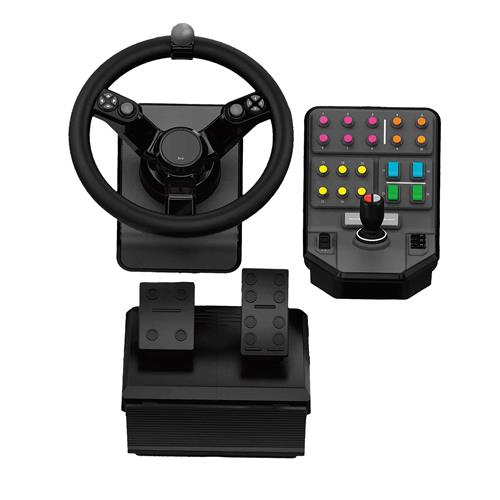Logitech G G Heavy Equipment Bundle Farm Sim Controller Black USB Steering wheel + Pedals Analogue / Digital PC