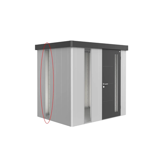 Biohort Additional Acrylic Glass Panel For Your Neo Garden Shed In Metallic Silver